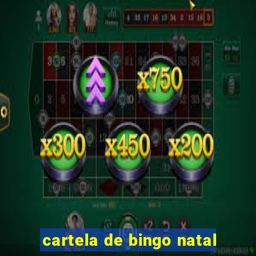 cartela de bingo natal